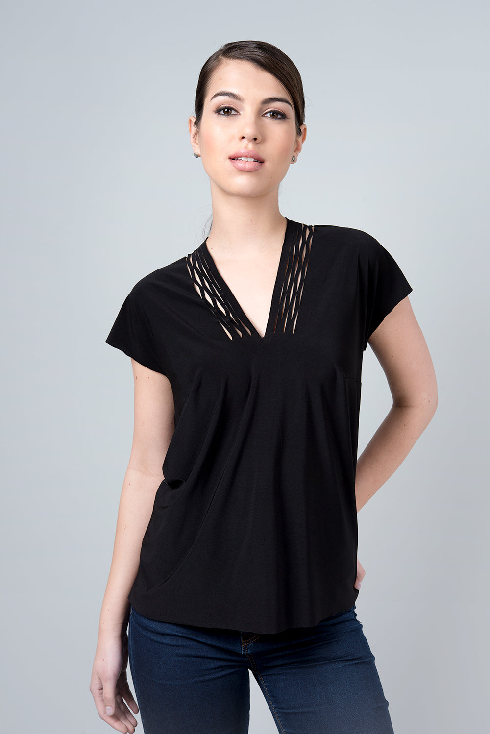 2 in 1 shirt - contact shirt - black beta shirt