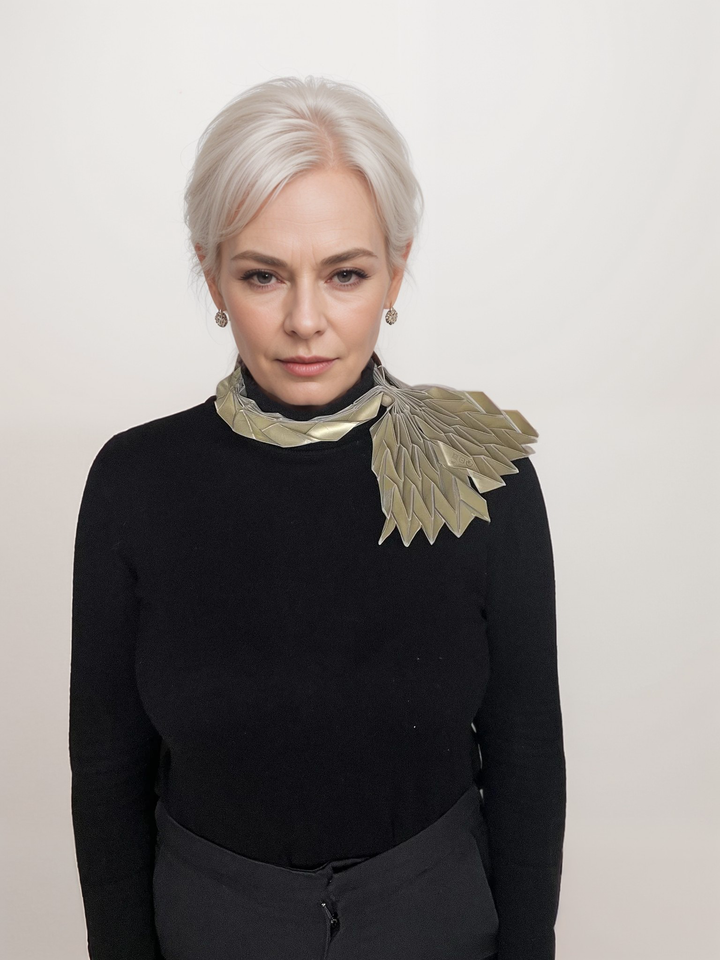 Gold Origami Neck Scarf