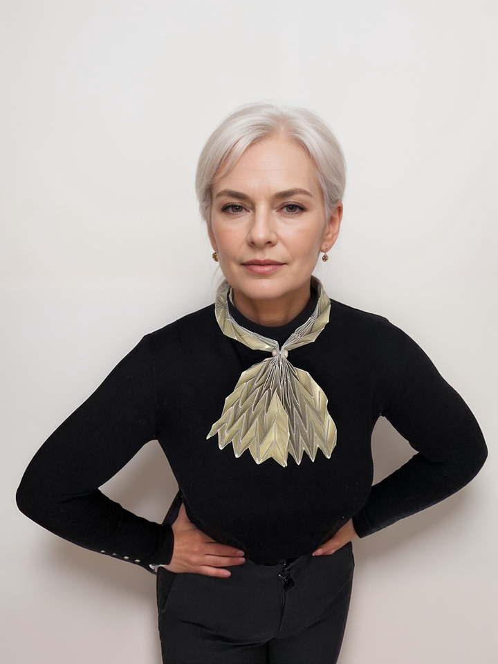 Gold Origami Neck Scarf