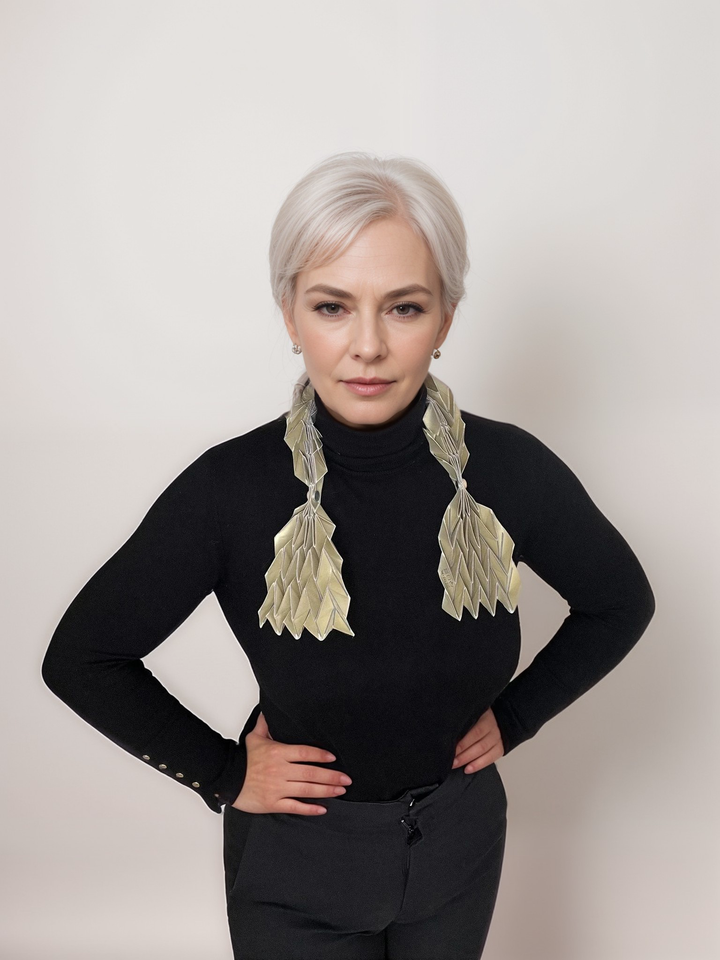 Gold Origami Neck Scarf