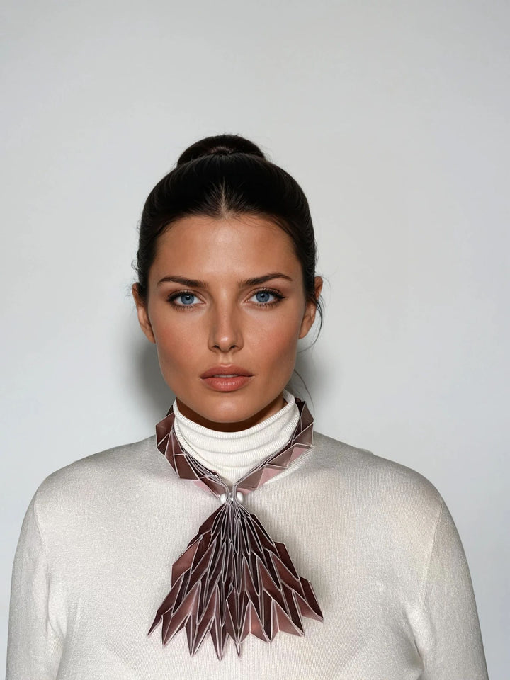 Rose Gold Origami Neck Scarf