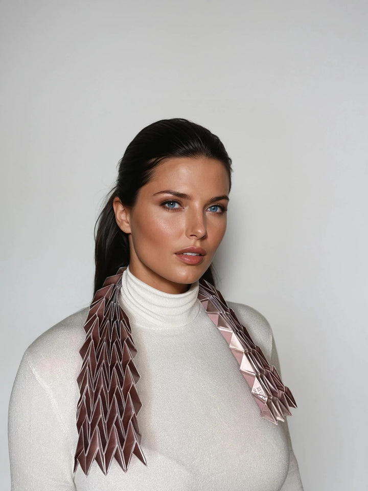 Rose Gold Origami Neck Scarf