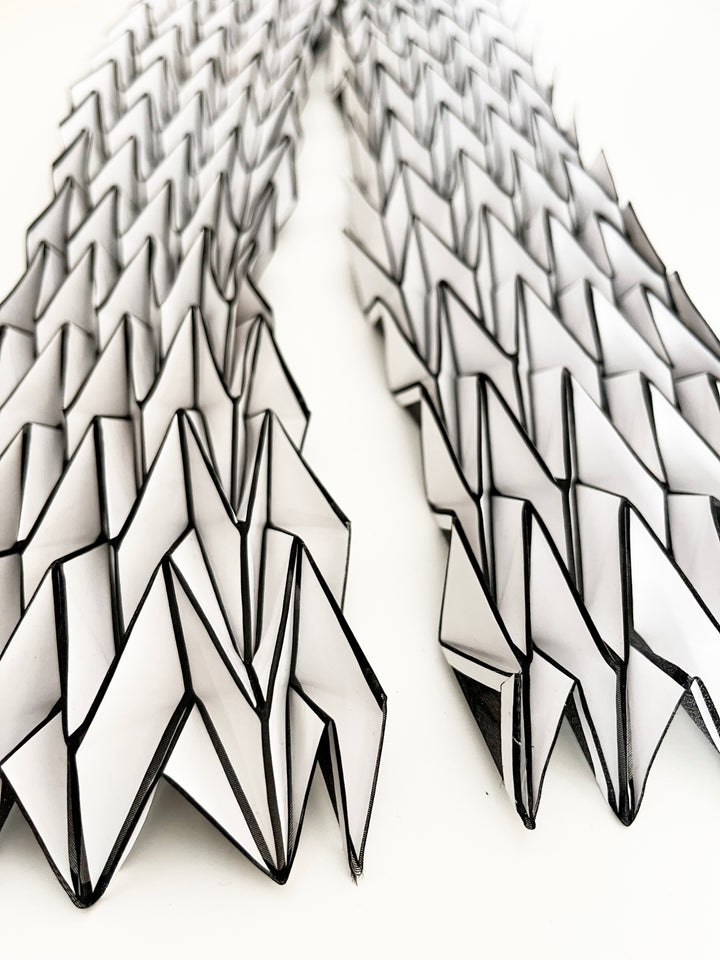 Long White Origami Scarf