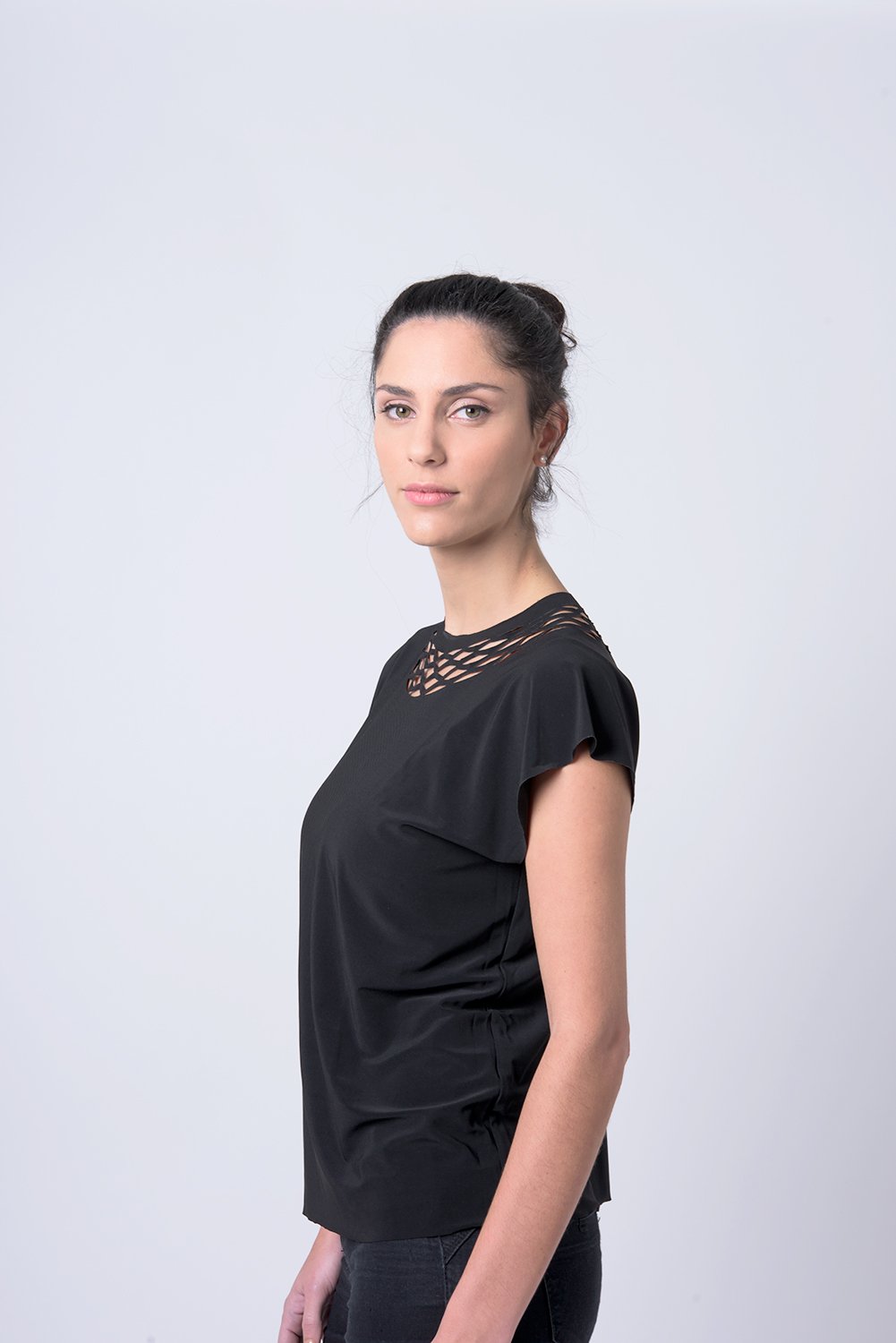 Short sleeve chain shirt - light blue shirt