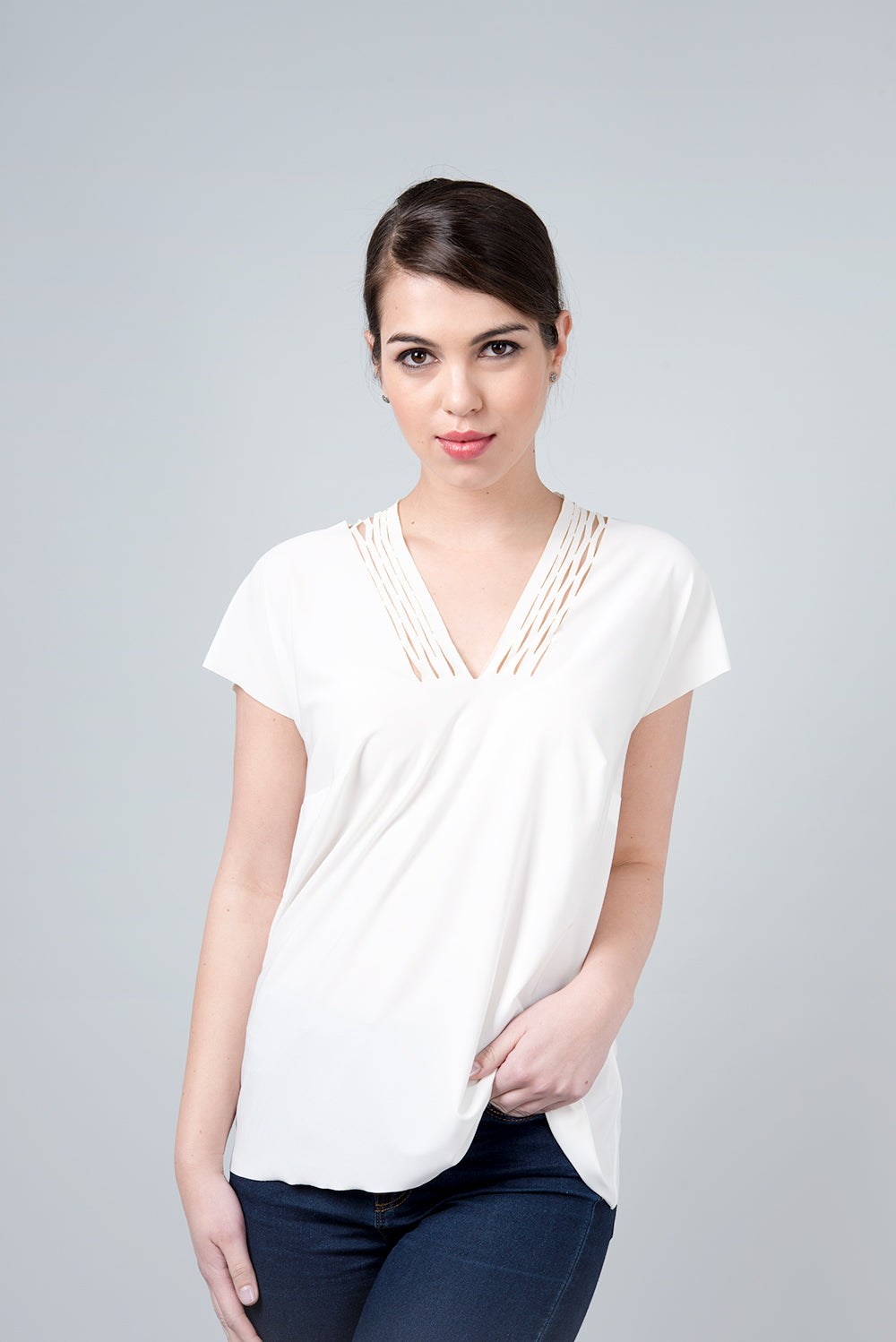 2 in 1 shirt - contact shirt - white beta shirt
