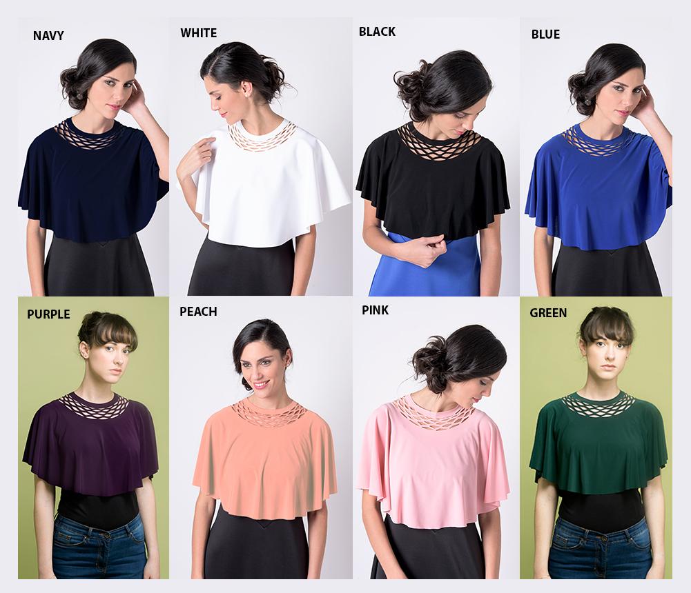 A special top for the event with a chain cut - a purple top