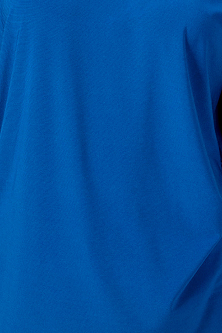 Blue V-neck shirt with short sleeves - Zeta shirt
