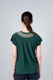חולצת שרשרת שרוול קצר - חולצת תטא - חולצה ירוקה