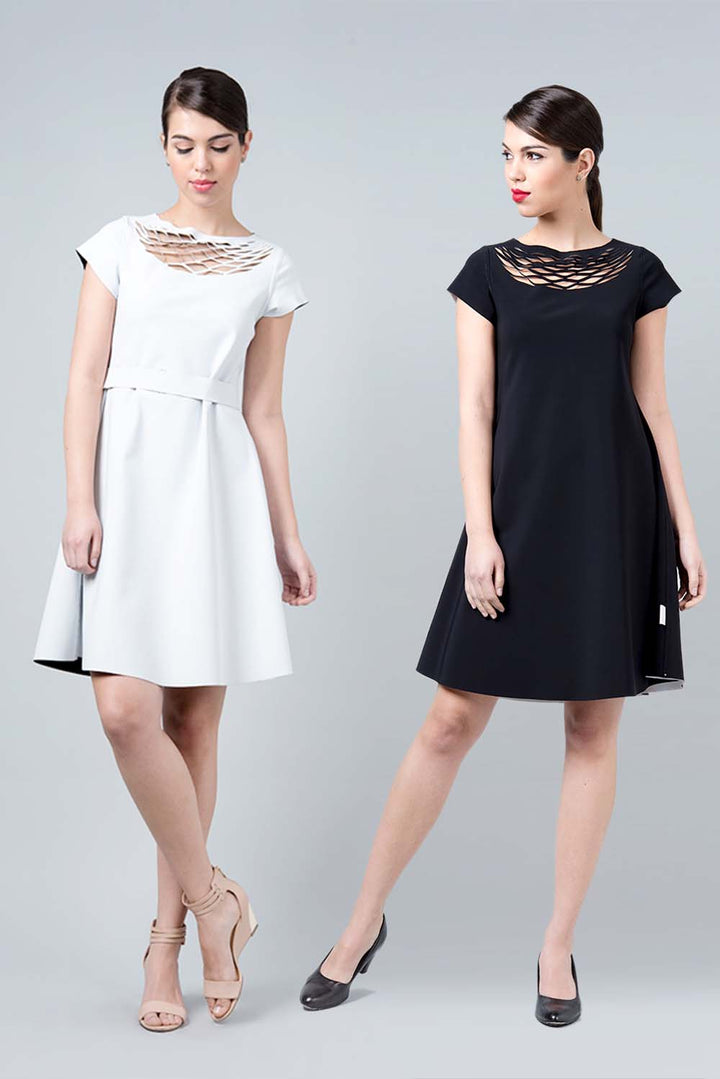 Double sided black and white dress - Omega inside out dress