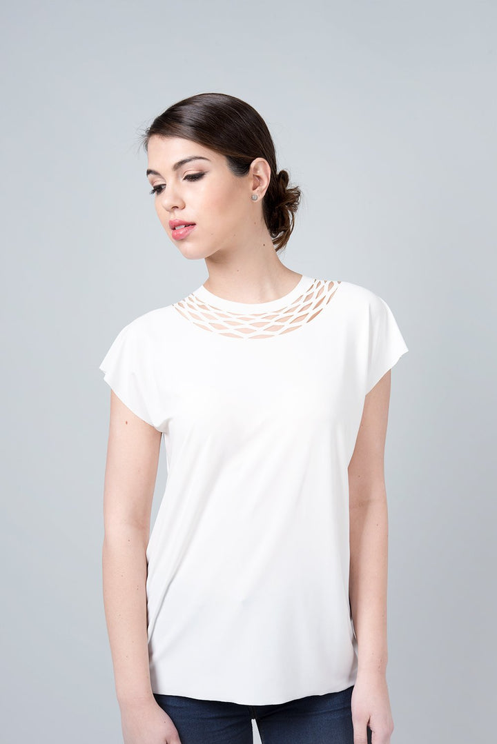 Short sleeve chain shirt - white shirt