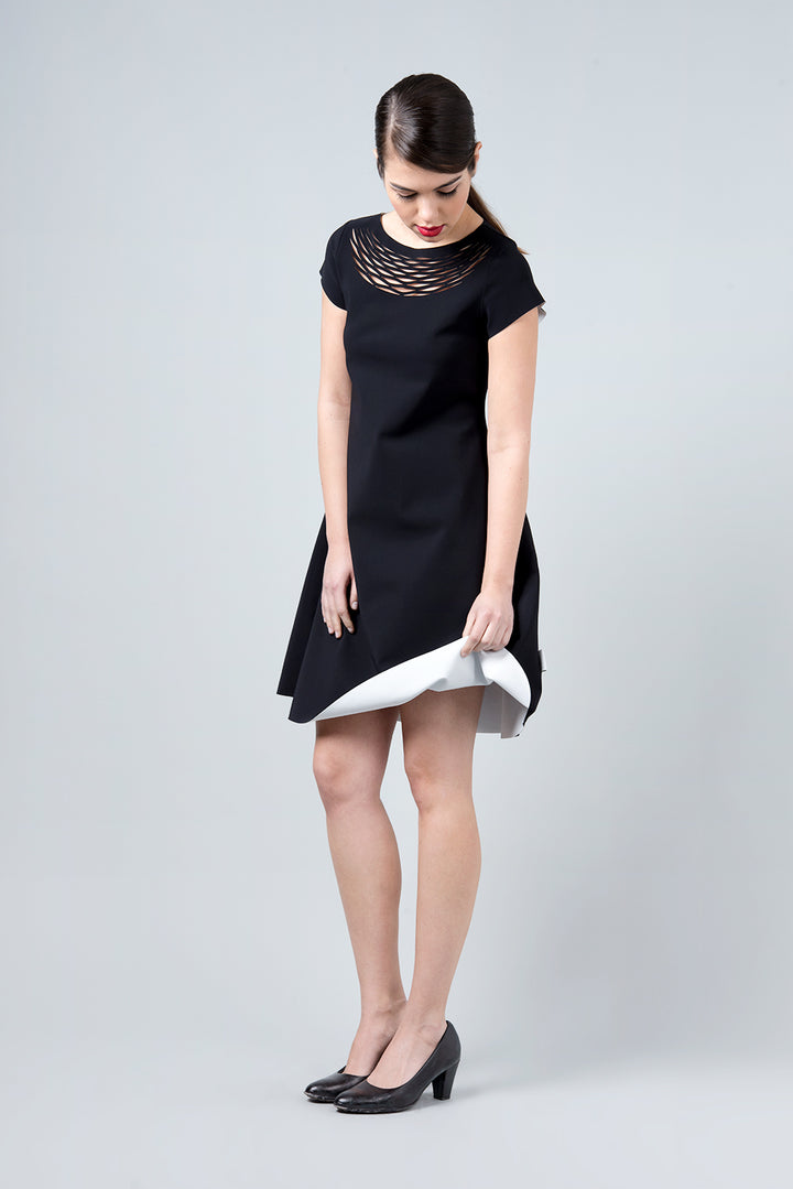 Double sided black and white dress - Omega inside out dress